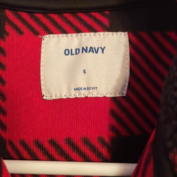 Old Navy NWT Sherpa Buffalo Plaid Pull Over Jacket/Sweatshirt Men’s S Women’s M - Picture 2 of 6